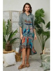 Lin Passion Sukienka w kolorze khaki rozmiar: 36/38. Brązowe sukienki damskie Lin Passion, bez wzorów, klasyczne, bez ramiączek. Za 201.82 zł.