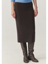 TATUUM Spódnica w kolorze ciemnobrązowym rozmiar: XL. Brązowe spódnice damskie TATUUM, na co dzień, xl, bez wzorów, midi. Za 174.02 zł.
