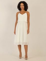 APART Sukienka w kolorze kremowym rozmiar: 46. Brązowe sukienki damskie Apart, bez wzorów, bez ramiączek. Za 217.99 zł.