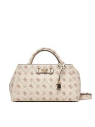 Guess Torebka Carrie Logo HWGP98 98060 Écru. Kuferki damskie Guess, z aplikacjami, ze skóry, bez dodatków. Za 639.99 zł.
