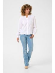 Kaffe Bluzka w kolorze białym rozmiar: 42. Białe bluzki damskie Kaffe, bez wzorów, z bawełny, bez kołnierzyka, bez ramiączek. Za 156.61 zł.