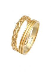 Elli Damska podwójna obrączka Duo Set Basic Wakrocz Węzeł Trend w srebrze 925 Sterling Silver Pierścionki 1 ct Damski. Szare pierścionki damskie Elli, srebrne. Za 203.99 zł.