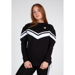 Hailey Duża bluza - Czarny. Czarne bluzy damskie GORILLA WEAR, bez wzorów, bez kaptura. Za 305.00 zł.