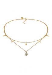 Elli PREMIUM Damski warstwowy naszyknik, pióro Boho Summer Trend z Labradorytem w pozłacanym srebrze 925 Sterling Silver Naszyjniki 1 ct. Szare naszyjniki damskie Elli PREMIUM, z labradorytem, pozłacane. Za 378.99 zł.