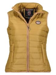 Geographical Norway Kamizelka pikowana "Vatika Basic" w kolorze żółtym rozmiar: L. Żółte kamizelki damskie Geographical Norway, l, z aplikacjami, bez kaptura. Za 122.96 zł.