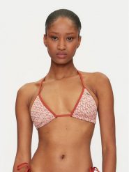 Lacoste Góra od bikini MF9588 Pomarańczowy. Brązowe bikini Lacoste, bez wzorów, z syntetyku. Za 169.99 zł.