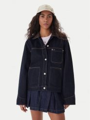 Tommy Jeans Kurtka jeansowa Chore DW0DW21981 Granatowy Regular Fit. Niebieskie kurtki damskie Tommy Jeans, xs, bez wzorów, z bawełny, bez kaptura. Za 569.99 zł.