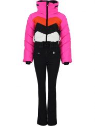 Peak Mountain Kombinezon narciarski "Antiero" w kolorze różowo-czarnym rozmiar: S. Czarne kombinezony damskie Peak Mountain, m, bez wzorów, z tkaniny, sportowe, bez kołnierzyka, bez ramiączek. Za 741.47 zł.