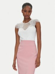 Rinascimento Body CFC0122575003 Biały Slim Fit. Białe body i gorsety Rinascimento, bez wzorów, z syntetyku. Za 189.99 zł.