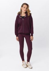 Prążkowane legginsy N-LISBONA. Legginsy sportowe damskie Volcano, m, bez wzorów, z elastanu, z podwyższonym stanem. Za 119.99 zł.
