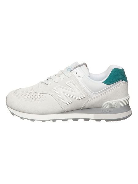 New Balance Skórzane sneakersy w kolorze białym rozmiar: 44. Białe obuwie sportowe damskie New Balance, ze skóry, bez zapięcia. Za 237.73 zł.