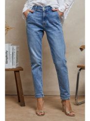 Plume Dżinsy "Timeo" - Tapered fit - w kolorze błękitnym rozmiar: S. Niebieskie jeansy damskie Plume, z podwyższonym stanem. Za 122.96 zł.
