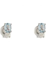 CARATELLI Złote kolczyki-wkrętki "Azur" z diamentami i topazem rozmiar: onesize. Niebieskie kolczyki damskie CARATELLI, z diamentem, złote. Za 1,078.99 zł.