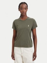 Polo Ralph Lauren T-Shirt 211B14605023 Zielony Regular Fit. Zielone t-shirty damskie Polo Ralph Lauren, m, bez wzorów, z bawełny, bez kołnierzyka. Za 399.99 zł.