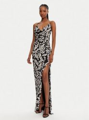 Balmain Sukienka wieczorowa DF0RN195JJ33 Czarny Regular Fit. Czarne sukienki damskie Balmain, bez wzorów, z wiskozy, wizytowe, bez ramiączek. Za 8,859.00 zł.