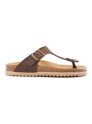 Mandel Skórzane japonki w kolorze brązowym rozmiar: 39. Brązowe klapki damskie Mandel, bez wzorów, z otwartym noskiem, bez obcasa, bez zapięcia. Za 130.99 zł.