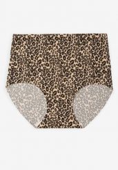 Panterkowe Bezszwowe Majtki Figi High Waist Dolevia. Figi Renee, bez wzorów, z jeansu. Za 9.99 zł.