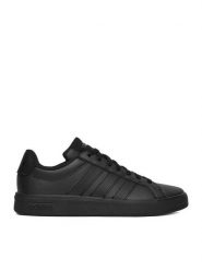 Adidas Sneakersy CEO-GRAND COURT 3.0 J KK3791 Czarny. Czarne buty sportowe chłopięce Adidas, z materiału, bez zapięcia. Za 179.99 zł.