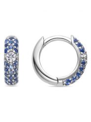 Luxenter Srebrne kolczyki-kreole z cyrkoniami rozmiar: onesize. Szare kolczyki damskie Luxenter, z cyrkonią, srebrne. Za 130.99 zł.