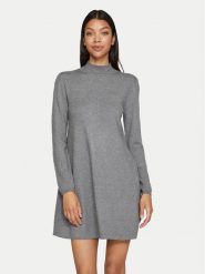 Vila Sukienka dzianinowa Comfy 14087511 Szary Regular Fit. Szare sukienki damskie Vila, bez wzorów, z dzianiny, bez ramiączek. Za 219.99 zł.