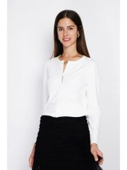 ASSUILI Kardigan w kolorze białym rozmiar: 38. Białe kardigany damskie Assuili, bez wzorów, z kaszmiru. Za 139.95 zł.