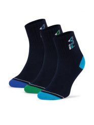 Fila Skarpety długie F8083-AW24 (3-pack) Granatowy. Niebieskie skarpetki chłopięce Fila, bez wzorów, z bawełny. Za 29.99 zł.