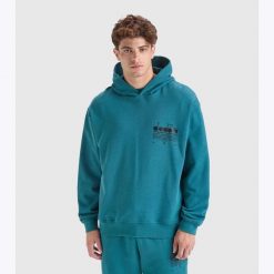 Bluza DIADORA HOODIE MANIFESTO. Czerwone bluzy damskie Diadora, m, bez wzorów, z bawełny, z kapturem. Za 129.99 zł.