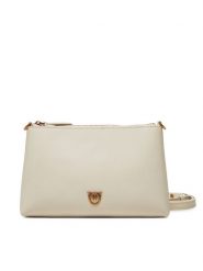 PINKO Torebka Flat Horizontal Mini PE 25 PCPL 104277 A0F1 Biały. Białe listonoszki damskie Pinko, bez wzorów, ze skóry, bez dodatków. Za 379.99 zł.