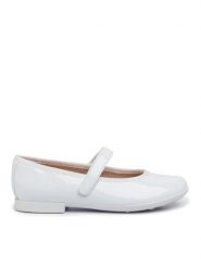 Geox Baleriny J Plie' A J0255A 000HH C1000 S Biały. Białe baleriny dziewczęce Geox, bez wzorów, ze skóry, bez obcasa, bez zapięcia. Za 239.99 zł.