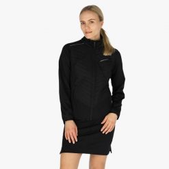Bluza z kapturem trening damska Swedemount On Course Fullzip szybkoschnąca. Czarne bluzy damskie SWEDEMOUNT, bez wzorów, bez ramiączek. Za 279.99 zł.