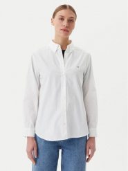 Tommy Jeans Koszula DW0DW20290 Biały Regular Fit. Białe koszule damskie Tommy Jeans, l, bez wzorów, z bawełny, bez kołnierzyka, bez ramiączek. Za 229.99 zł.