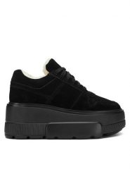 Badura Sneakersy CASI-01W1-006 Czarny. Czarne obuwie sportowe damskie Badura, ze skóry, bez zapięcia. Za 379.99 zł.
