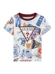 Guess T-Shirt N6RI04 K8HM4 Kolorowy Regular Fit. T-shirty i koszulki chłopięce Guess, z aplikacjami, z bawełny, bez kołnierzyka, bez ramiączek. Za 119.99 zł.