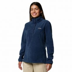 Bluza polarowa damska Columbia Benton Springs 1/2 Snap Pullover Fleece II. Niebieskie bluzy damskie Columbia, bez wzorów, z polaru, bez kaptura. Za 191.80 zł.