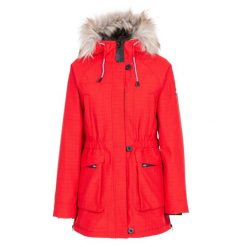Parka Damska Wodoodporna. Czerwone parki damskie Trespass, m, bez kaptura. Za 441.99 zł.