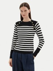 Motivi Bluzka M4286000723N Czarny Slim Fit. Czarne bluzki damskie Motivi, m, bez wzorów, z syntetyku, bez kołnierzyka, bez ramiączek. Za 239.99 zł.