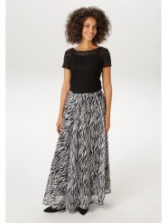 Aniston Spódnica w kolorze czarno-jasnoszarym rozmiar: 44. Szare spódnice damskie Aniston, bez wzorów, maxi. Za 173.99 zł.