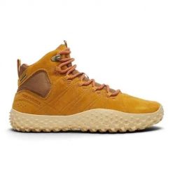 Buty trekkingowe damskie Merrell Wrapt Mid WP. Żółte obuwie trekkingowe damskie Merrell, z materiału, za kostkę, bez zapięcia. Za 799.99 zł.