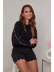 Soft Cashmere Sweter w kolorze czarnym rozmiar: 34/36. Czarne swetry klasyczne damskie Soft Cashmere, z kaszmiru, bez kołnierzyka. Za 118.56 zł.