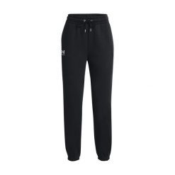 Spodnie sportowe damskie Under Armour Essential Fleece Joggers. Czarne spodnie sportowe damskie Under Armour, s, bez wzorów, z dresówki, na fitness i siłownię. Za 395.00 zł.