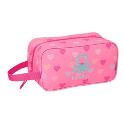 Torba podróżna na buty BENETTON Heart Różowy. Czerwone torby podróżne Benetton, bez wzorów. Za 65.40 zł.