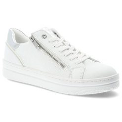 Białe Sneakersy Marco Tozzi Modne Obuwie Damskie Z Eleganckim Suwakiem. Białe obuwie sportowe damskie Marco Tozzi, na wiosnę, z materiału, bez zapięcia, trekkingowe. Za 299.00 zł.