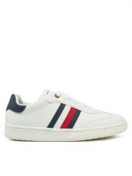 Tommy Hilfiger Sneakersy Stripe Low Cut Lace-Up Sneaker T3X9-33850-1355 S Biały. Białe buty sportowe chłopięce Tommy Hilfiger, ze skóry, bez zapięcia. Za 219.99 zł.