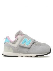 New Balance Sneakersy NW574NB1 Szary. Szare buty sportowe dziewczęce New Balance, ze skóry, bez zapięcia. Za 209.99 zł.