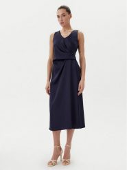 Rinascimento Sukienka koktajlowa CFC0122928003 Granatowy Regular Fit. Niebieskie sukienki damskie Rinascimento, bez wzorów, z syntetyku, wizytowe, bez ramiączek. Za 209.99 zł.