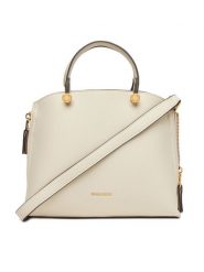 Gino Rossi Torebka RC-19689 Beżowy. Brązowe torebki klasyczne damskie Gino Rossi, z materiału, bez dodatków. Za 173.99 zł.