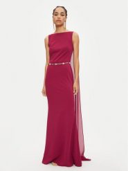 Rinascimento Sukienka wieczorowa CFC0120016003 Bordowy Regular Fit. Czerwone sukienki damskie Rinascimento, bez wzorów, z syntetyku, wizytowe, bez ramiączek. Za 569.99 zł.