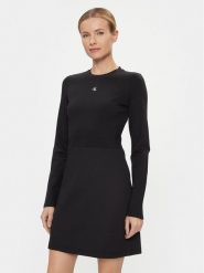 Calvin Klein Jeans Sukienka codzienna Milano Spacer Mix Outfit Dress J20J222528 Czarny Regular Fit. Czarne sukienki damskie Calvin Klein Jeans, bez wzorów, z jeansu, bez ramiączek. Za 569.99 zł.