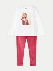 Mayoral Komplet bluzka i legginsy 4705 Czerwony Regular Fit. Czerwone bluzki i koszule dziewczęce Mayoral, bez wzorów, z bawełny, bez kołnierzyka, bez ramiączek. Za 99.99 zł.