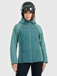 4F Kurtka narciarska w kolorze turkusowym rozmiar: S. Niebieskie kurtki sportowe damskie 4F, m, bez wzorów, bez kaptura. Za 367.99 zł.